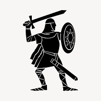 Viking warrior illustration clipart vector. Free public domain CC0 image