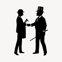 Gentlemen greeting illustration clipart vector. Free public domain CC0 image