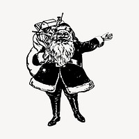 Santa Claus illustration clipart vector. Free public domain CC0 image