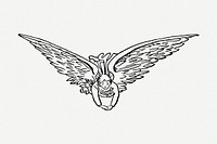 Angel clipart illustration psd. Free public domain CC0 image