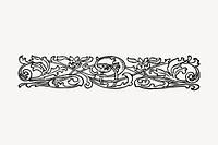 Ornamental divider illustration clipart vector. Free public domain CC0 image