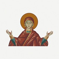 Virgin Mary clipart illustration psd. Free public domain CC0 image