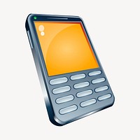 Mobile phone clipart, digital device illustration. Free public domain CC0 image.