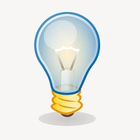 Light bulb sticker, environment illustration psd. Free public domain CC0 image.