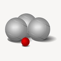 Boule balls clipart, sport equipment illustration vector. Free public domain CC0 image.