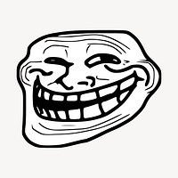 Troll meme sticker, funny illustration. Free public domain CC0 image.