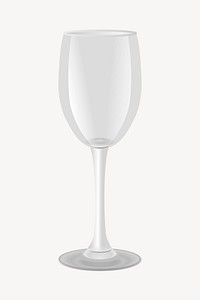 Champagne glass clipart, utensil illustration vector. Free public domain CC0 image.