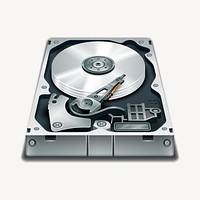 Hard disk clipart, object illustration. Free public domain CC0 image.