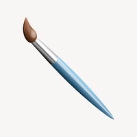 Paint brush clipart, stationery illustration. Free public domain CC0 image.