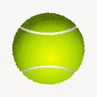 Tennis ball clipart, sport equipment illustration vector. Free public domain CC0 image.