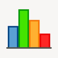 Bar charts clipart, business illustration. Free public domain CC0 image.