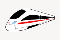 High-speed train sticker, vehicle illustration psd. Free public domain CC0 image.