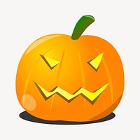 Halloween pumpkin clipart, festive decoration illustration vector. Free public domain CC0 image.