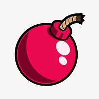 Pink bomb clipart, explosive illustration vector. Free public domain CC0 image.