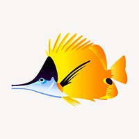 Butterfly fish clipart, animal illustration. Free public domain CC0 image.