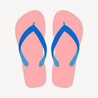 Pink sandals clipart, object illustration. Free public domain CC0 image.