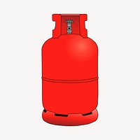 Gas bottle clipart, object illustration vector. Free public domain CC0 image.