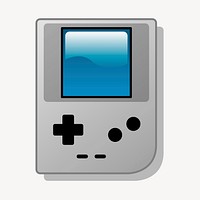 Portable game console sticker, retro illustration psd. Free public domain CC0 image.