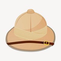 Adventurer hat clipart, travel illustration. Free public domain CC0 image.