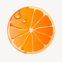 Orange slice clipart, fruit illustration. Free public domain CC0 image.