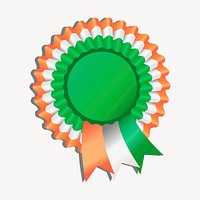 Award badge clipart, St. Patrick's celebration illustration. Free public domain CC0 image.