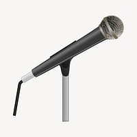 Microphone clipart, music illustration vector. Free public domain CC0 image.