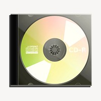 CD-R Compact Disc sticker, object illustration psd. Free public domain CC0 image.