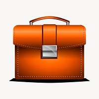 Leather bag clipart, fashion illustration vector. Free public domain CC0 image.