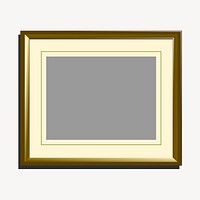 Picture frame sticker, object illustration psd. Free public domain CC0 image.