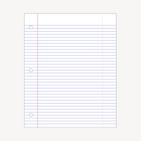 Note paper sticker, stationery illustration psd. Free public domain CC0 image.