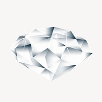 Shiny diamond sticker, object illustration psd. Free public domain CC0 image.