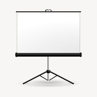 Projector screen clipart, illustration vector. Free public domain CC0 image.