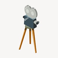 Film camera clipart, illustration vector. Free public domain CC0 image.