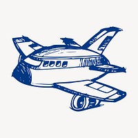 Airplane clipart, vehicle illustration vector. Free public domain CC0 image