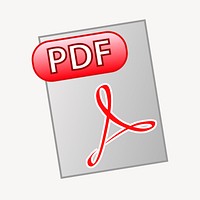 PDF file illustration. Free public domain CC0 image