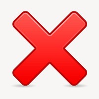 Cancel icon clipart illustration vector. Free public domain CC0 image