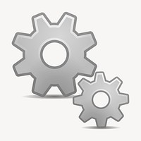 Settings icon clipart illustration vector. Free public domain CC0 image