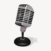 Microphone clipart, illustration vector. Free public domain CC0 image.