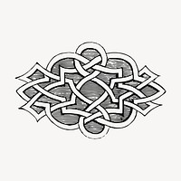 Celtic shape clipart, drawing illustration vector. Free public domain CC0 image