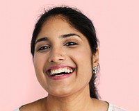 Smiling Indian woman, face portrait