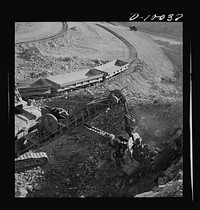 Production. Copper. Electric shovel in operation at open-cut copper mine of the Phelps-Dodge Mining Company at Morenci, Arizona, supplying great quantities of the copper so vital in our war effort. Sourced from the Library of Congress.