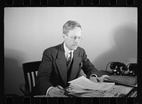 R.J. Wadsworth, Washington, D.C., Assistant Chief of Architectural Section, Berwyn project, Suburban Resettlement Division. Sourced from the Library of Congress.