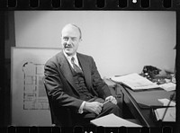 [Untitled photo, possibly related to: Walter G. Thomas, Washington, D.C., Principal Architect of Milwaukee project, Suburban Resettlement Division]. Sourced from the Library of Congress.