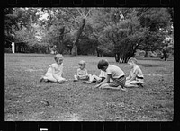 Healthy children in clean backyard, Washington, D.C.. Sourced from the Library of Congress.