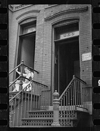 Typical rooming house, Washington, D.C.. Sourced from the Library of Congress.