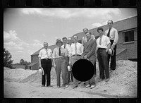[Untitled photo, possibly related to: Resettlement officials at Greenbelt, Maryland]. Sourced from the Library of Congress.
