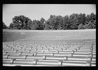 Tile sewer pipe to be used at Greenbelt, Maryland. Sourced from the Library of Congress.