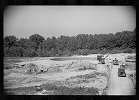Construction work on the disposal plant at Greenbelt, Maryland. Sourced from the Library of Congress.