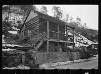 Mountain home, Appalachian Mountains, housed two white families. Sourced from the Library of Congress.