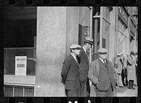 [Untitled photo, possibly related to: Street corner scene, Manchester, New Hampshire]. Sourced from the Library of Congress.